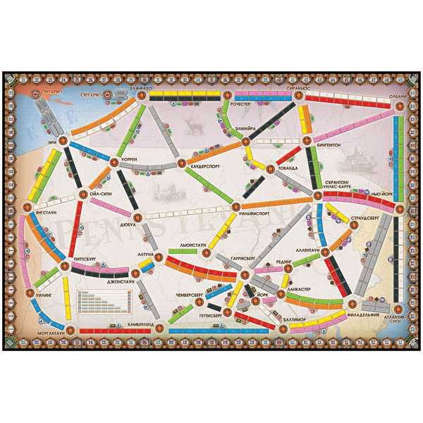 Настольная игра Hobby World Ticket to Ride: Великобритания и Пенсильвания 952052