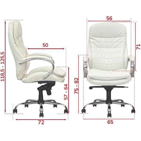 Кресло офисное Situp MIX 750 (MIDO) Chrome (экокожа Beige)