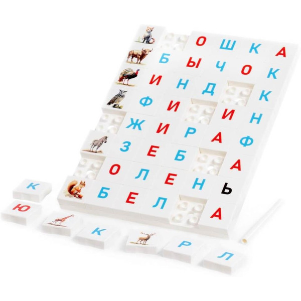 Набор игровой настольный Полесье Слова. Животные и птицы 83337 (48 элементов)