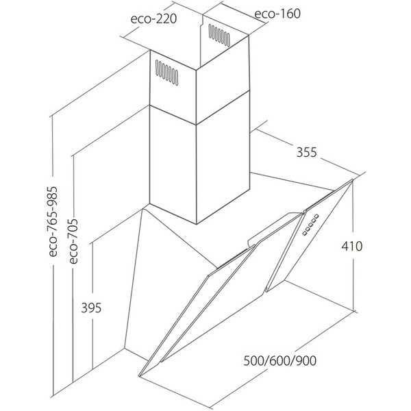 Вытяжка Akpo Cetias Eco 60 WK-4 (черный)