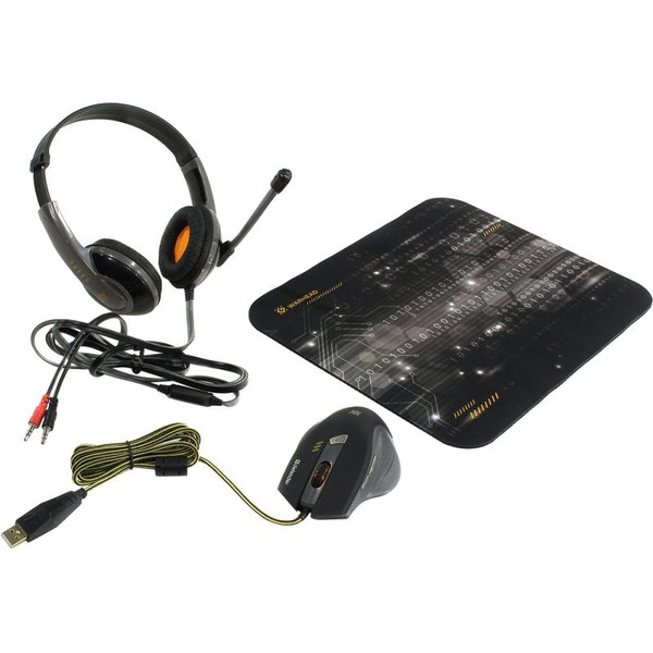 Игровой набор DEFENDER Warhead MPH-1500 (мышь+гарнитура+ковер)