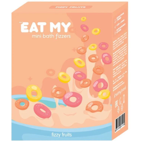 Мини-бомбочки для ванны EAT MY   "Шипучие фрукты"