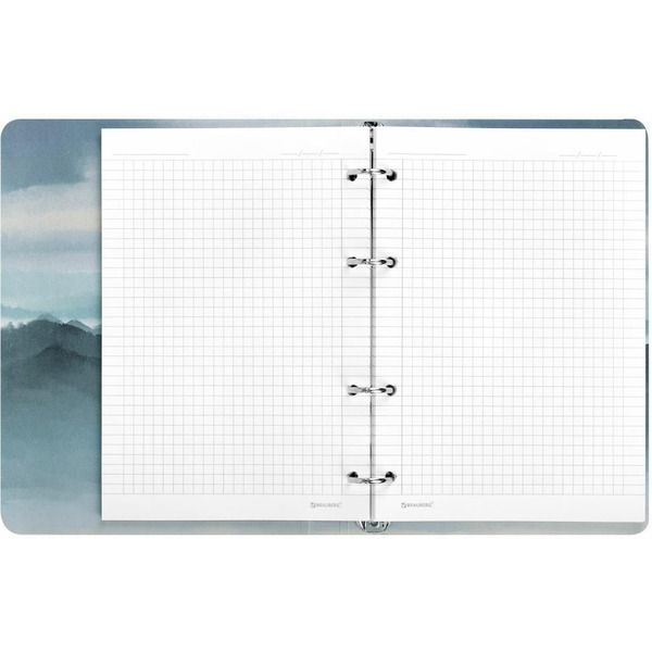 Тетрадь BRAUBERG 404724 на кольцах А5 160х212мм, 120л, картон,матовая ламинация, клетка