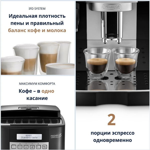 Кофемашина автоматическая DeLonghi ECAM22.360.S