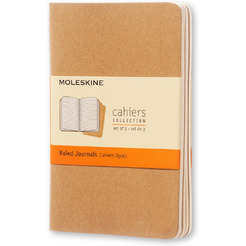 Блокнот Moleskine Cahier Journal QP411 (бежевый) 3 шт