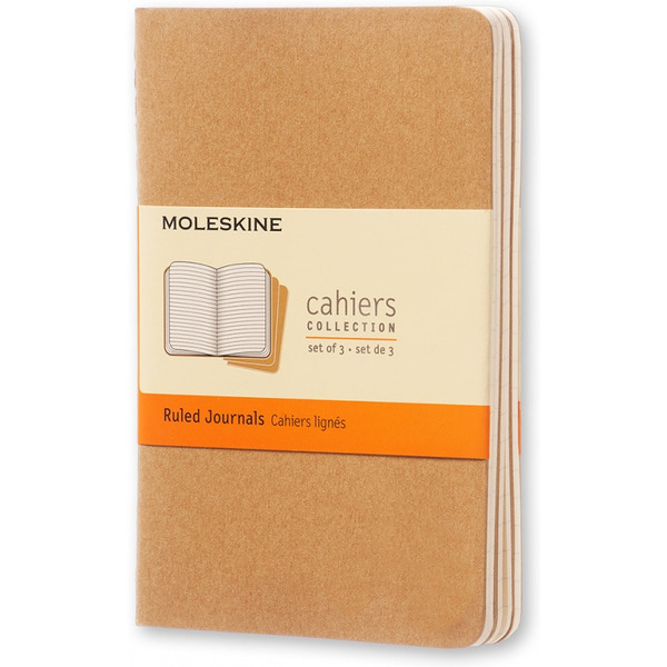 Блокнот Moleskine Cahier Journal QP411 (бежевый) 3 шт