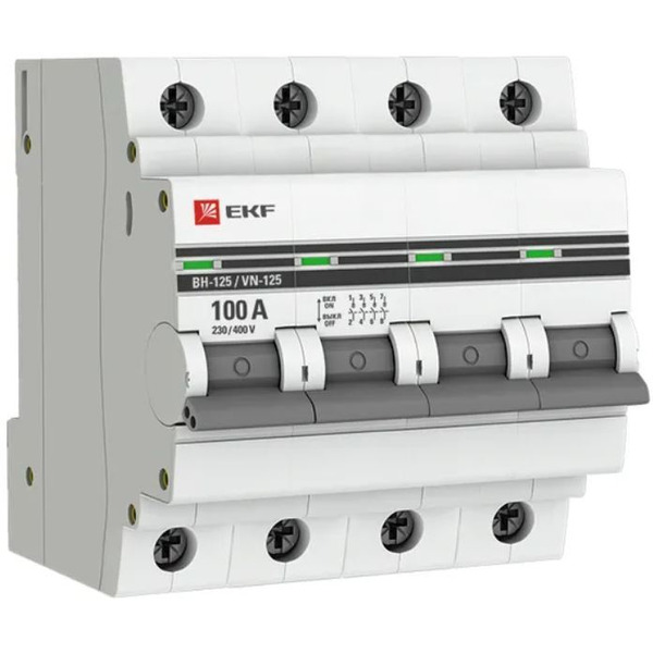 Выключатель нагрузки EKF PROxima 4P 100А ВН-125
