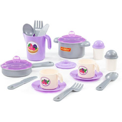 Набор игрушечной посуды Полесье Настенька 79916 (на 2 персоны)