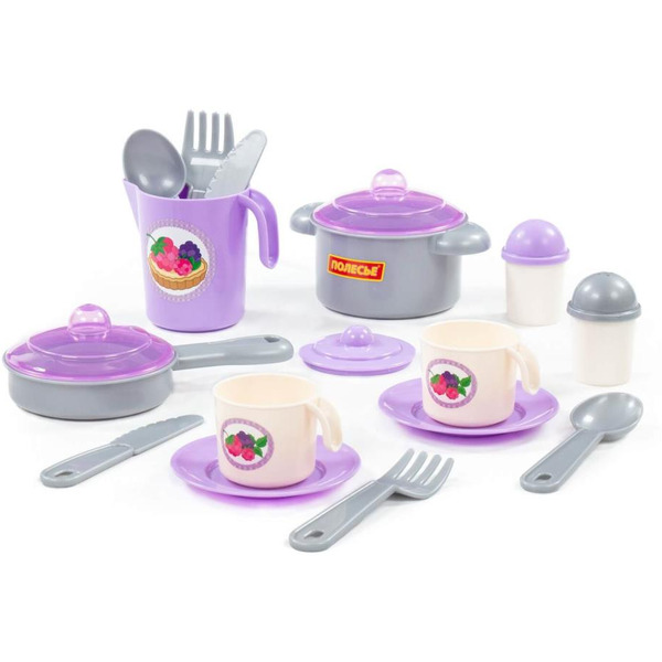Набор игрушечной посуды Полесье Настенька 79916 (на 2 персоны)