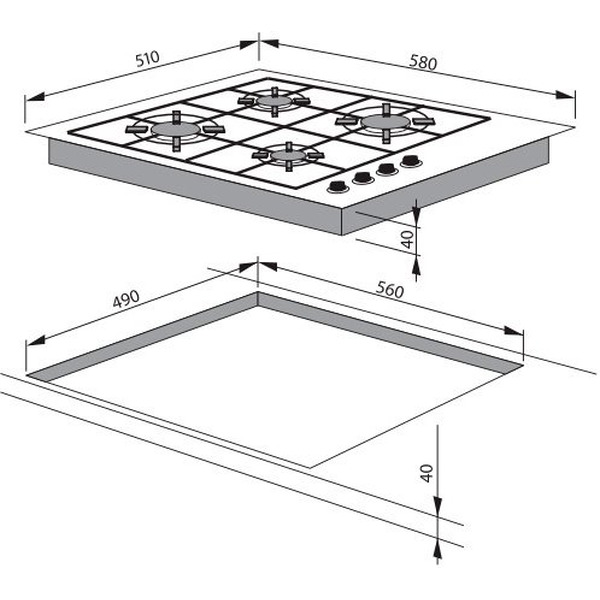 Варочная панель газовая Hansa BHGW63010