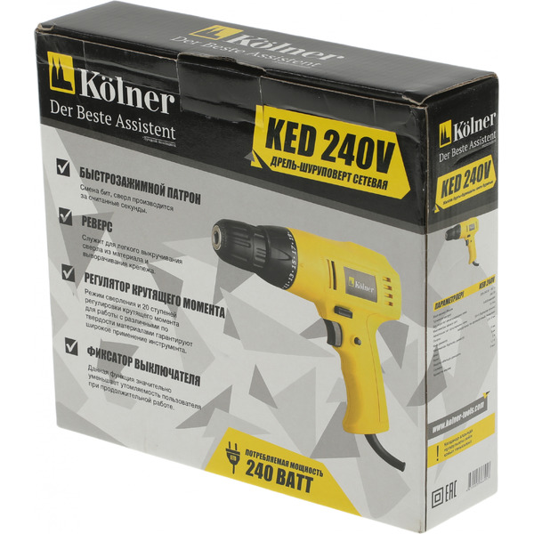 Дрель-шуруповерт Kolner KED 240V