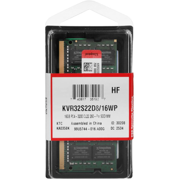 Оперативная память Kingston KVR32S22D8/16WP