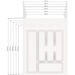 Лоток для столовых приборов Альтернатива М8534 (белый)