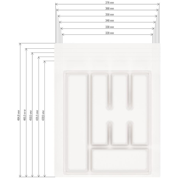 Лоток для столовых приборов Альтернатива М8534 (белый)