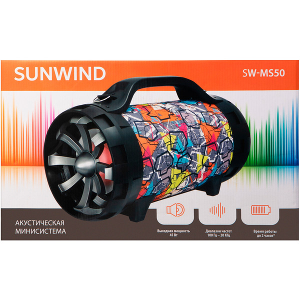Минисистема SunWind SW-MS50 (черный)