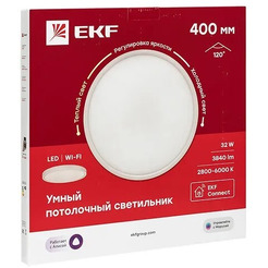 Умный потолочный светильник  EKF Connect sclwf-400-cct