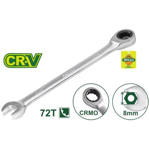 Ключ комбинированный с трещоткой DYLLU DTSA5108