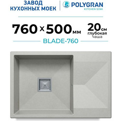 Мойка кухонная Polygran Blade 760 (серый)