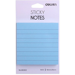 Бумага д/заметок 100 л. линейка DELI 66302