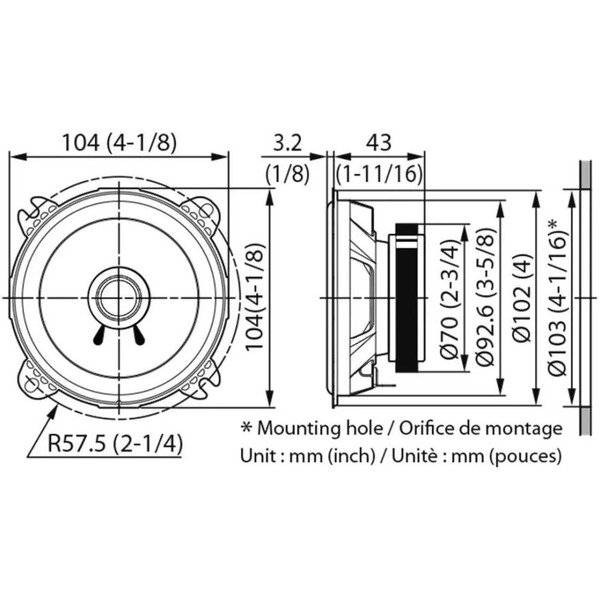 Колонки автомобильные Kenwood KFC-S1056