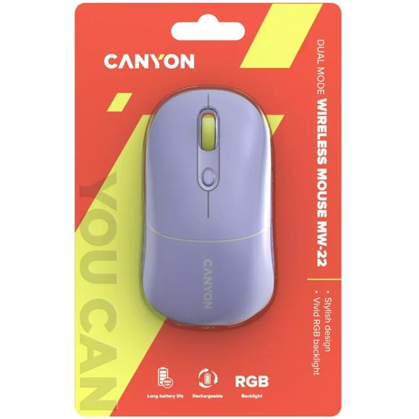 Мышь Canyon MW-22 (CNS-CMSW22ML) сиреневый