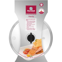 Крышка стеклянная плоская 26 см Rondell Handy RDA-1687