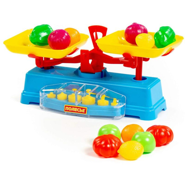 Весы игрушечные Полесье  с набором продуктов 53787