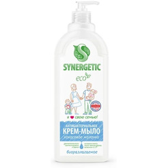 Жидкое крем-мыло SYNERGETIC «Кокосовое молочко» увлажнение, гипоаллергенный, 1л