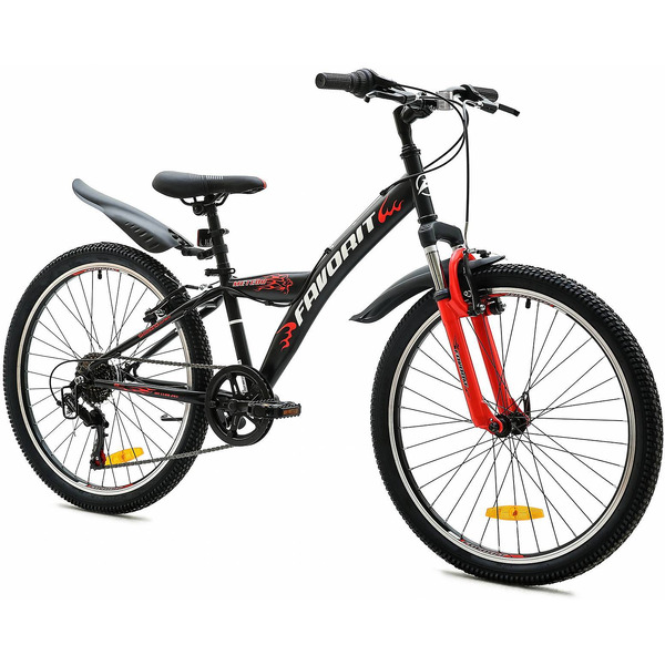 Велосипед Favorit Meteor 24 V (черный/красный)