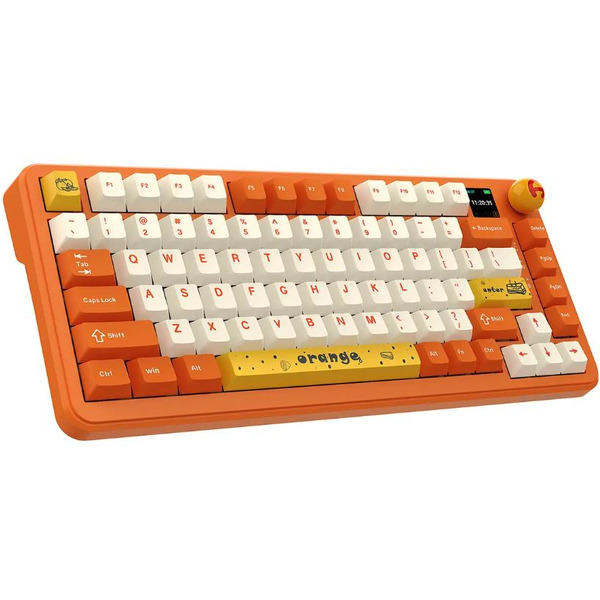 Компьютерная клавиатура AJAZZ AK820 MAX (оранжево-белая тема)