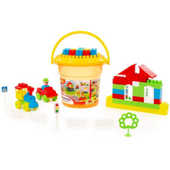 Конструктор Полесье "Строитель" "Макси" 24408 (68 элементов)