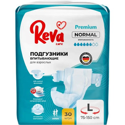 Подгузники на липучках для взрослых Reva Care Normal L, 30 шт