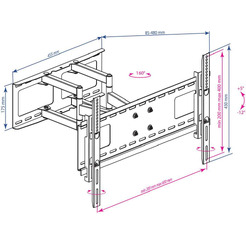 Кронштейн для телевизора Kromax ATLANTIS-80 (черный)