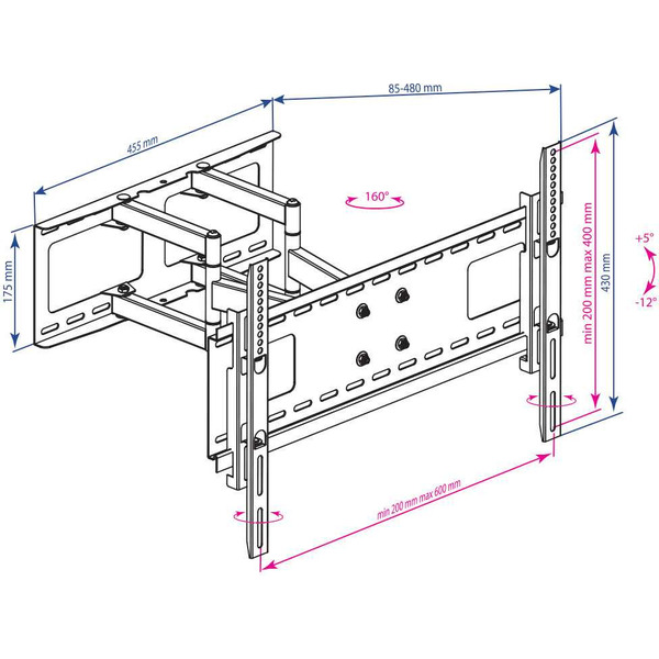 Кронштейн для телевизора Kromax ATLANTIS-80 (черный)