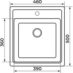 Кухонная мойка Granrus GR-460 (белый)