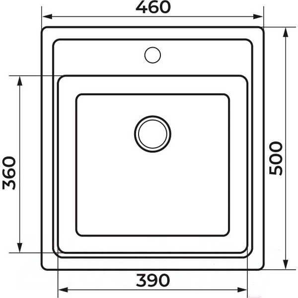 Кухонная мойка Granrus GR-460 (белый)