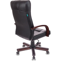 Офисное кресло Бюрократ KB-10WALNUT/B/LEATH (черный)