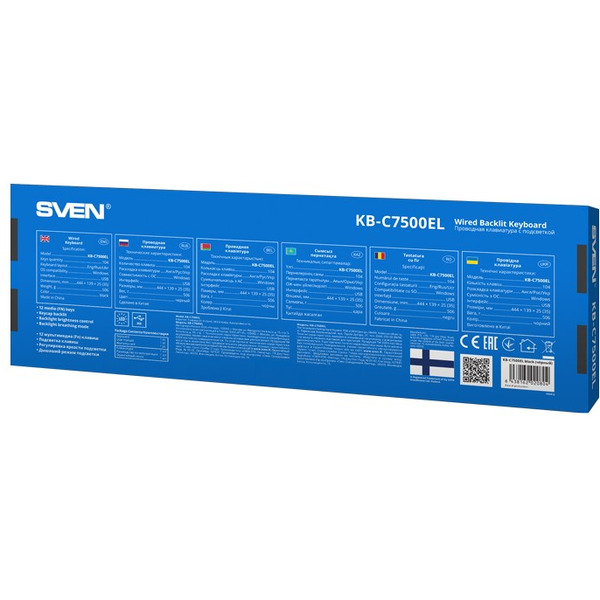 Игровая клавиатура SVEN KB-C7500EL (черная)