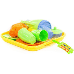 Набор детской посуды Полесье "Алиса" с подносом на 4 персоны