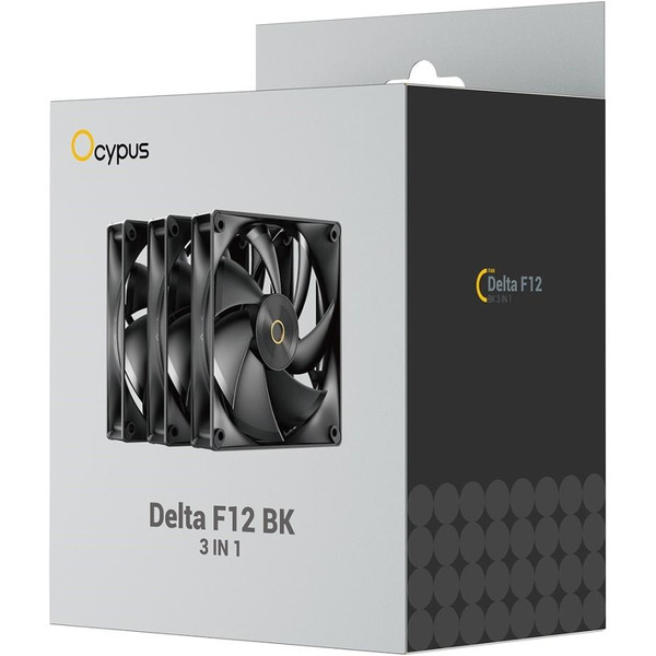 Комплект вентиляторов для корпуса Ocypus Delta F12 BK 3 IN 1 (Delta-F12-BK3NM00X-GL)