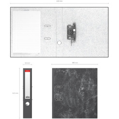 Файл-регистратор Erich Krause А4/50мм ECONOMY мрамор., серый 33111