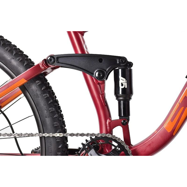 Велосипед Stark Tactic FS 27.4 HD красный матовый/оранжевый 20" '24 HQ-0014189