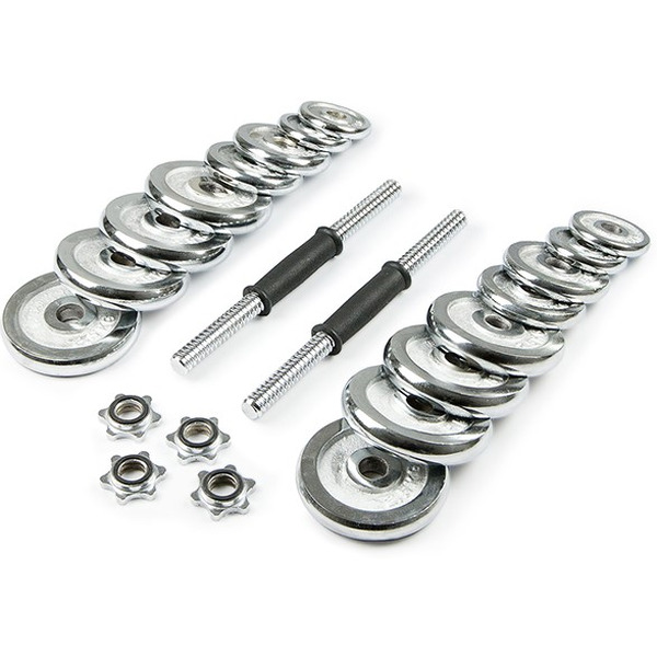 Набор хромированных гантелей AMETIST 30 кг (в чемодане)