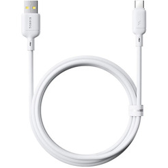 Кабель Baseus Silky Fast Charging Data Cable USB Type-A - USB Type-C 3A (1 м, белый)