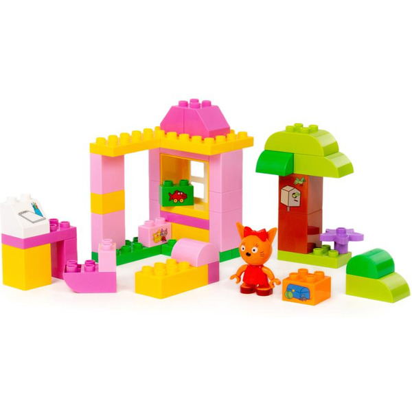 Конструктор Полесье Макси Три кота. Карамелька и домик 58991