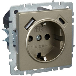 Розетка IEK Brite BR-R14-16-U22-018-K37