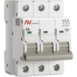 Выключатель автоматический EKF Averes AV-10 3P 6A (C) 10kA