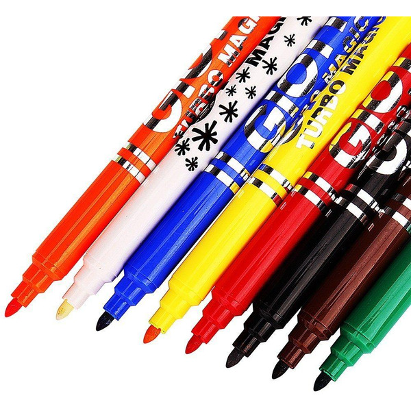 Фломастеры FILA GIOTTO TURBO MAGIC, 8 цв, поглотитель цвета, арт. 422700