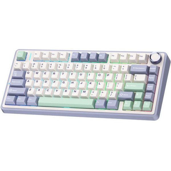Клавиатура AULA F75 Purple-Beige-Green Light Green Switches