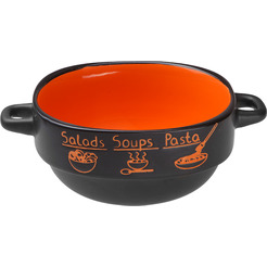 Супница керамическая PERFECTO LINEA "Харчо" Черно-оранжевая (18-416512)